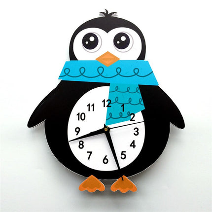 Orologio da parete pinguino per bambini