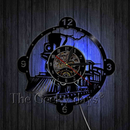 Orologio vinile locomotiva a vapore treno