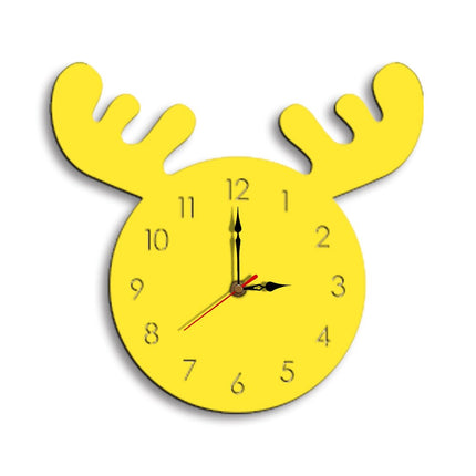 Orologio da parete con corna di cervo