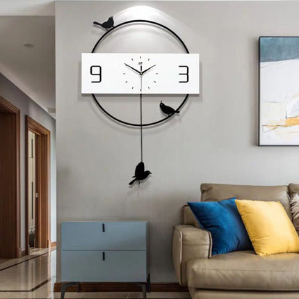 Orologio da parete moderno con uccelli