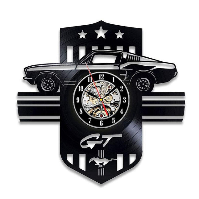Orologio da parete vinile auto Mustang