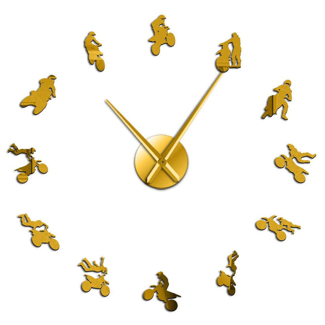 Orologio da parete gigante adesivo motociclisti