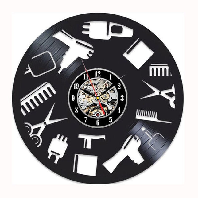 Orologio da parete vinile per Barbiere
