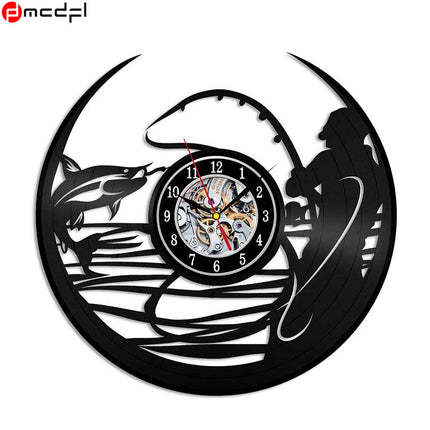 Orologio in vinile tema pesca sportiva