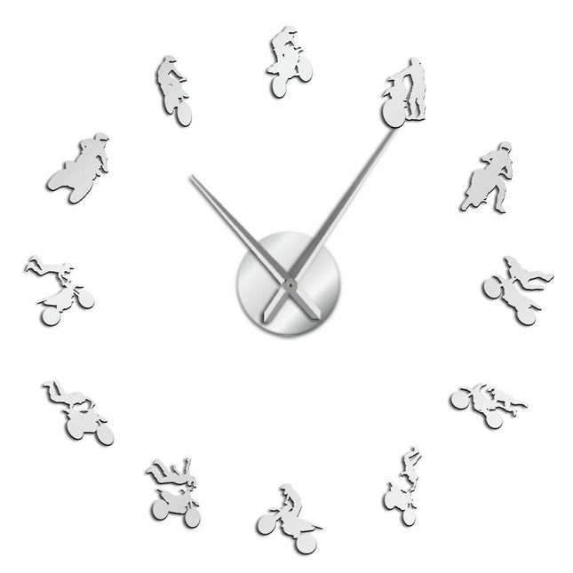 Orologio da parete gigante adesivo motociclisti