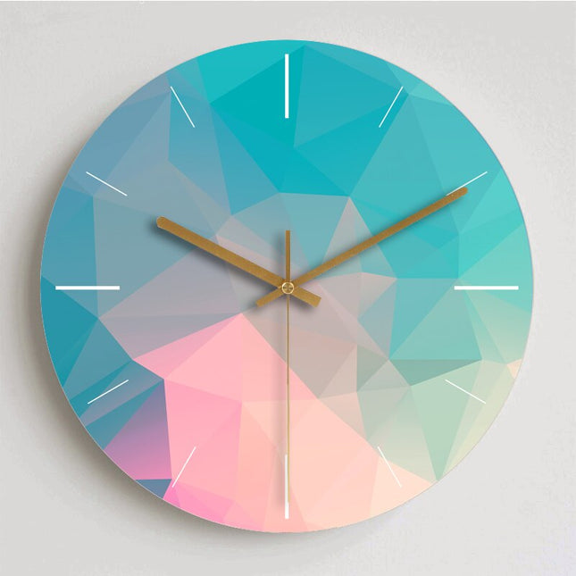 Orologio da parete glitter rosa marmo