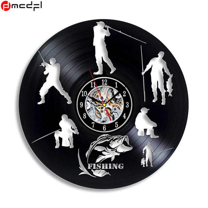 Orologio in vinile tema pesca sportiva
