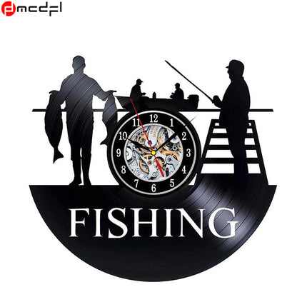 Orologio in vinile tema pesca sportiva