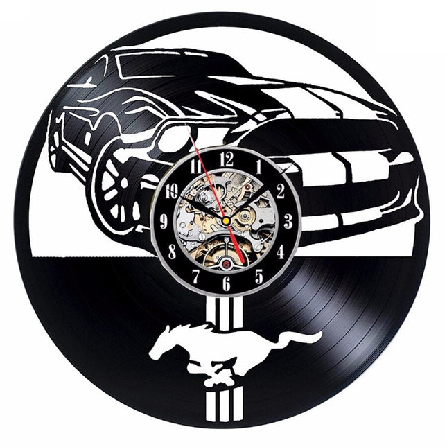 Orologio da parete vinile auto Mustang