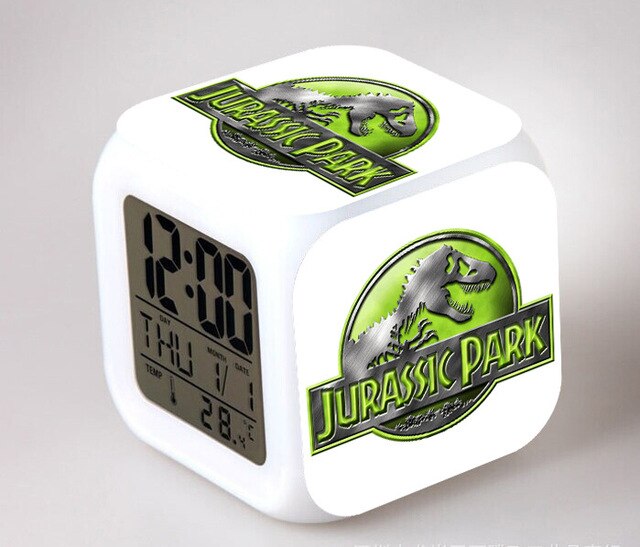 Sveglia a cubo digitale tema Jurassic Park