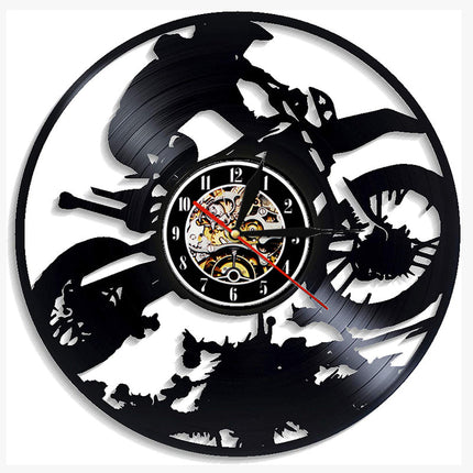 Orologio da parete vinile tema motocross