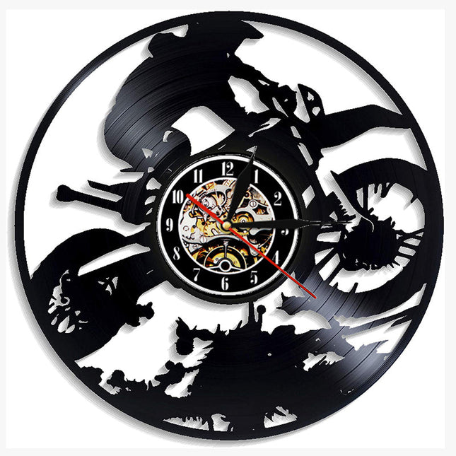 Orologio da parete vinile tema motocross