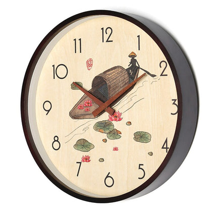 Orologio da parete con disegno bambù