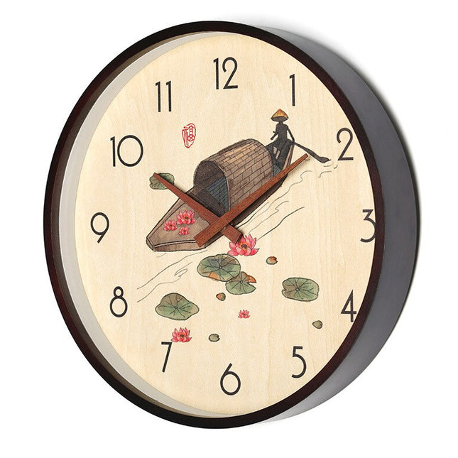 Orologio da parete con disegno bambù