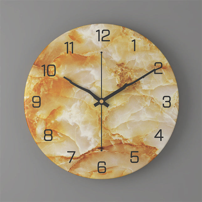 Orologio da parete design marmo bicolore