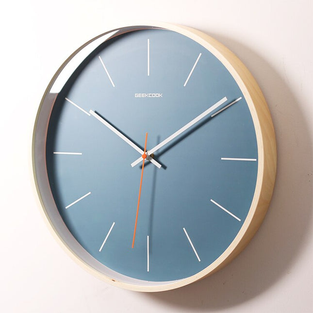 Orologio da parete rotondo scandinavo blu