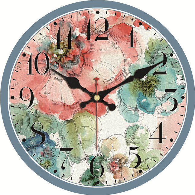 Orologio da parete vintage decoro floreale