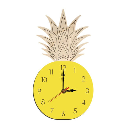 Orologio da parete design ananas legno