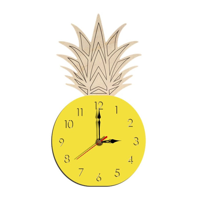 Orologio da parete design ananas legno