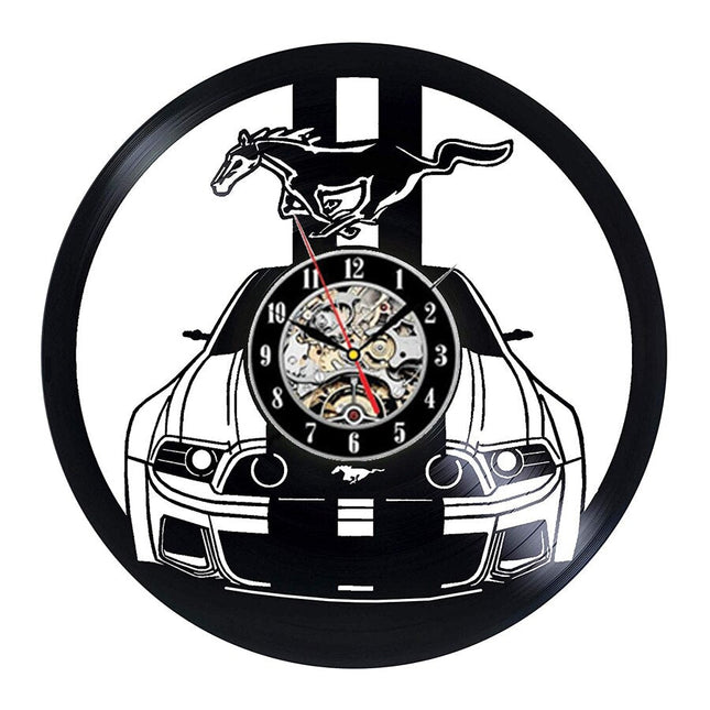 Orologio da parete vinile auto Mustang