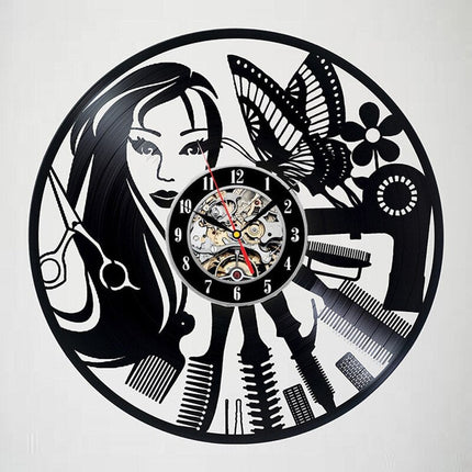 Orologio da parete vinile per Barbiere
