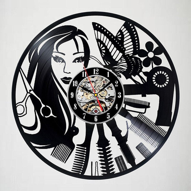 Orologio da parete vinile per Barbiere