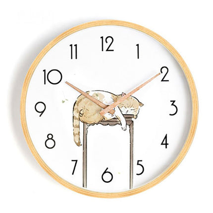 Orologio da parete scandinavo in legno