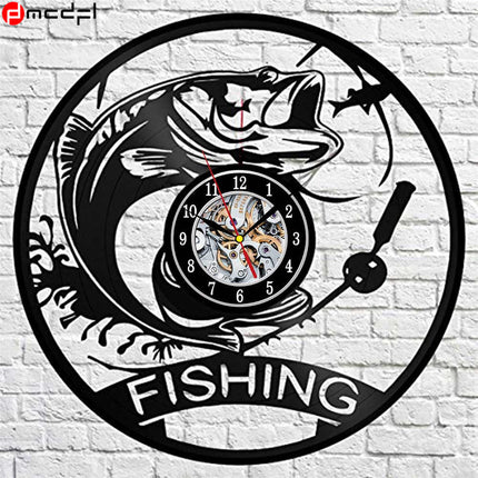 Orologio in vinile tema pesca sportiva