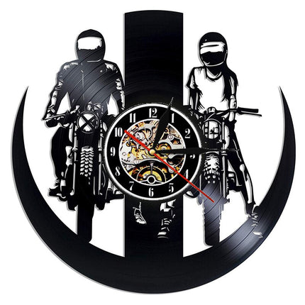 Orologio da parete vinile tema motocross