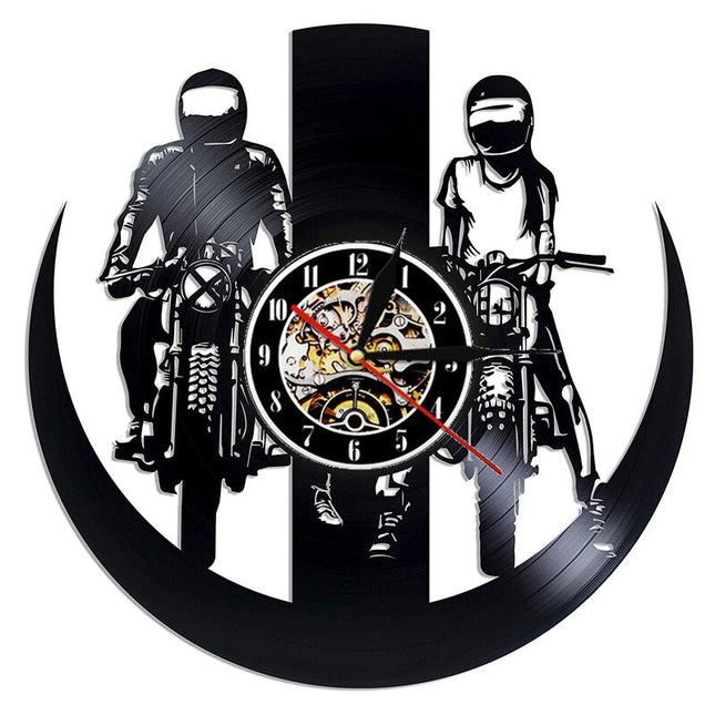 Orologio da parete vinile tema motocross