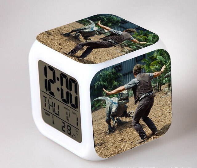Sveglia a cubo digitale tema Jurassic Park
