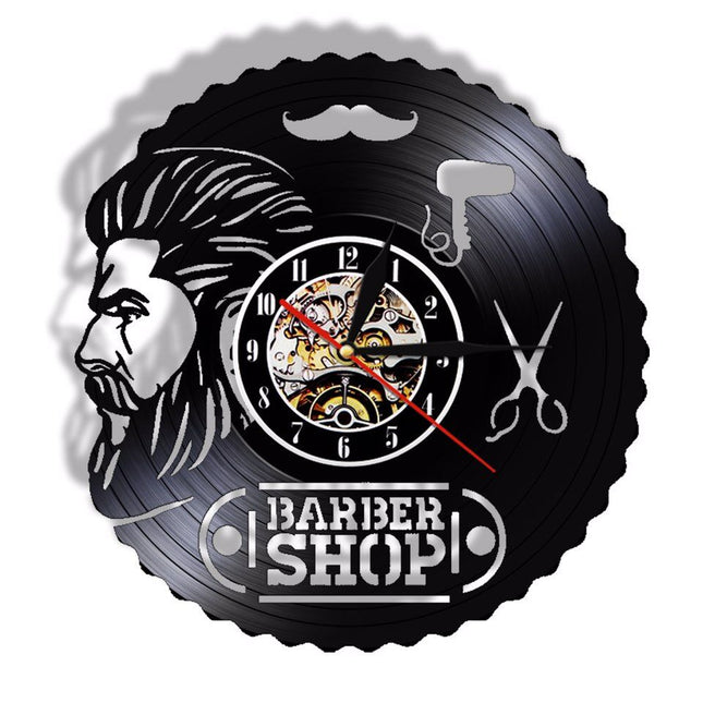 Orologio da parete vinile barber shop