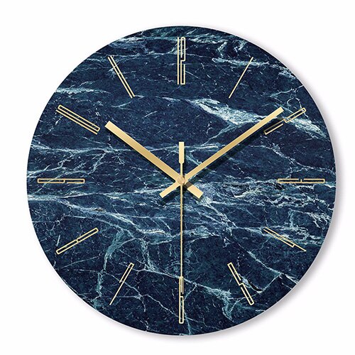 Orologio da parete rotondoeffetto marmo