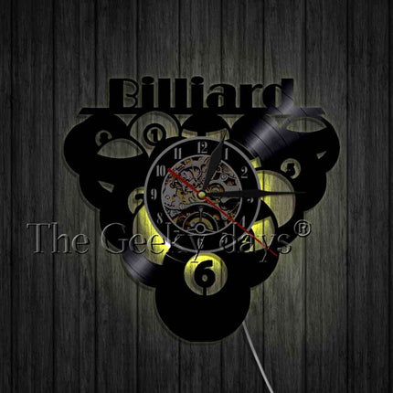 Orologio in vinile da parete biliardo