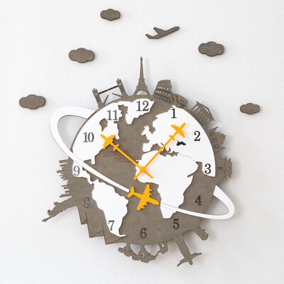 Orologio parete design giro del mondo