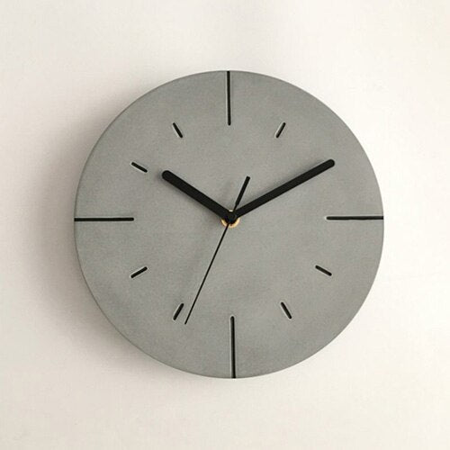 Orologio da parete moderno grigio cemento