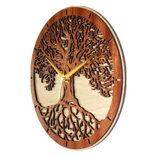 Orologio da parete legno albero vita