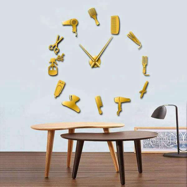 Orologio adesivo per salone parrucchiere