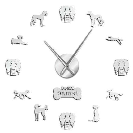 Orologio da parete adesivo cane Saluki