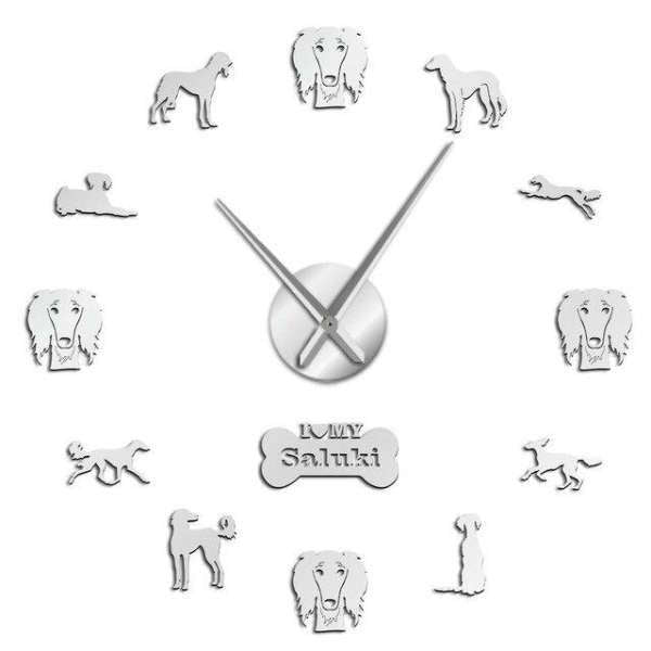 Orologio da parete adesivo cane Saluki