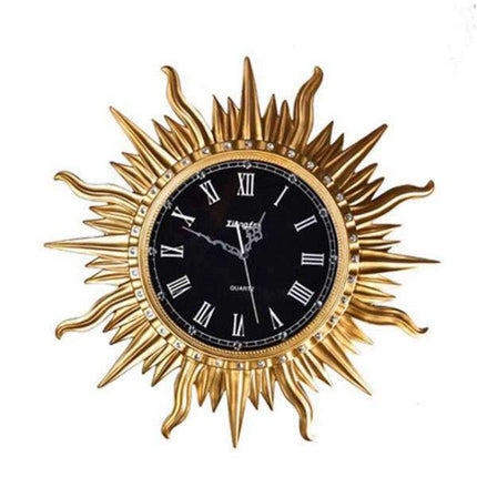 Orologio da Muro Dorato Design Sole