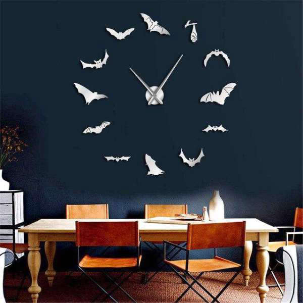 Orologio da parete adesivo con pipistrelli