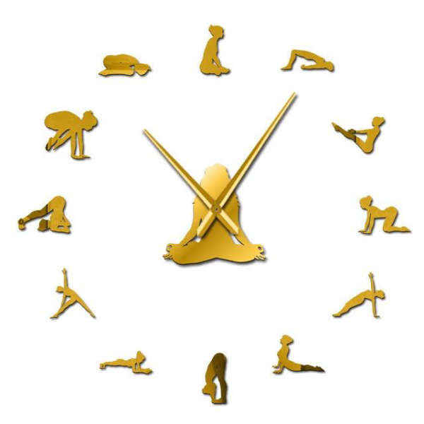 Orologio da parete adesivo posizioni Yoga