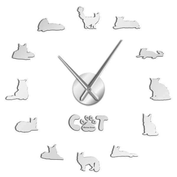Orologio da parete adesivo 3D gatti