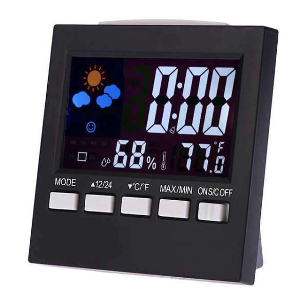Stazione meteo con orologio digitale