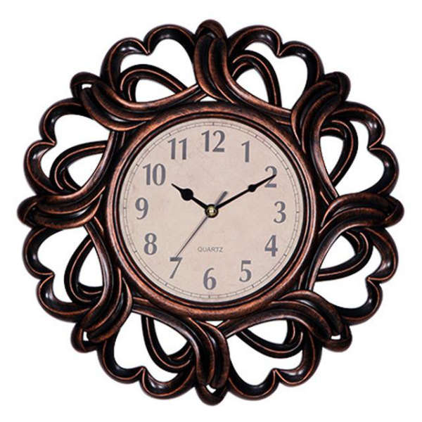 Orologio da Parete Legno Intagliato Sole