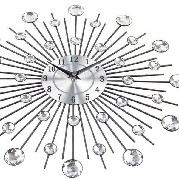 Orologio da parete design sole cristalli