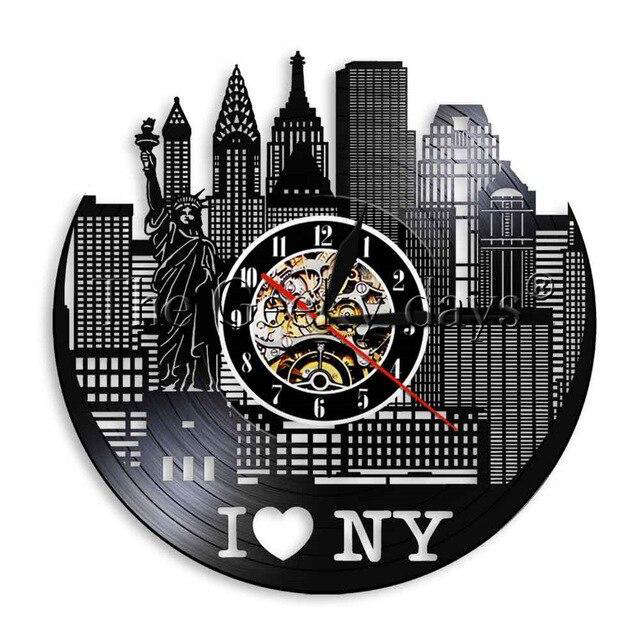 Orologio da muro vinile I Love NY