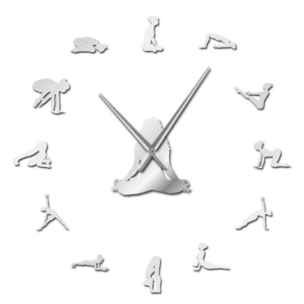 Orologio da parete adesivo posizioni Yoga