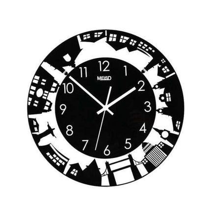 Orologio da parete design skyline città